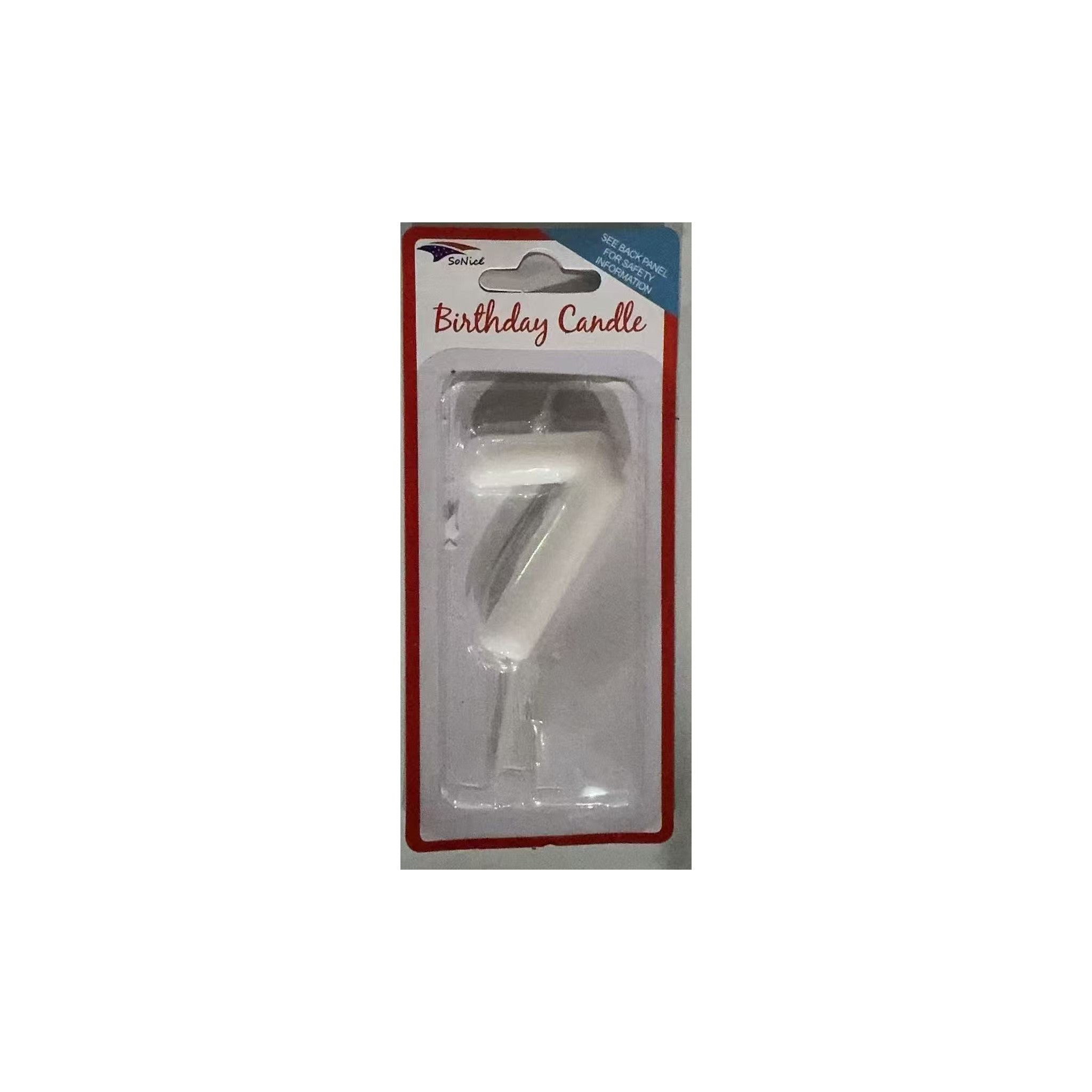 Number Candle White 7